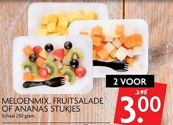 Aanbiedingen Meloenmix, fruitsalade of ananas stukjes - Huismerk - Deka Markt - Geldig van 26/10/2017 tot 29/10/2017 bij Deka Markt