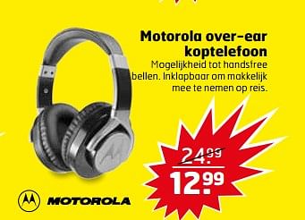 Aanbiedingen Motorola over-ear koptelefoon - Motorola - Geldig van 24/10/2017 tot 29/10/2017 bij Trekpleister