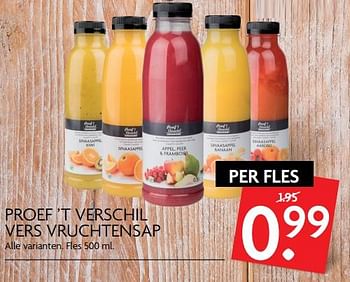Aanbiedingen Proef `t verschil vers vruchtensap - Huismerk - Deka Markt - Geldig van 26/10/2017 tot 29/10/2017 bij Deka Markt