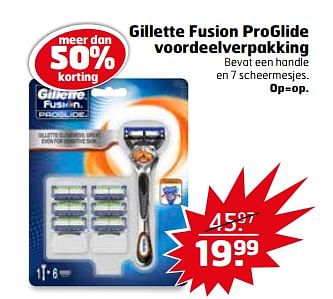 Aanbiedingen Gillette fusion proglide voordeelverpakking - Gillette - Geldig van 24/10/2017 tot 29/10/2017 bij Trekpleister