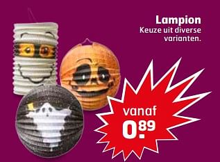 Aanbiedingen Lampion keuze uit diverse varianten - Huismerk - Trekpleister - Geldig van 24/10/2017 tot 29/10/2017 bij Trekpleister
