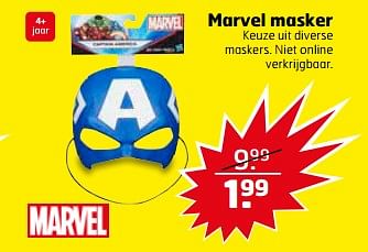 Aanbiedingen Marvel masker - Marvel - Geldig van 24/10/2017 tot 29/10/2017 bij Trekpleister
