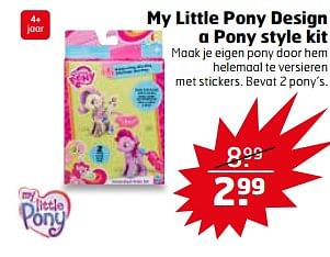 Aanbiedingen My little pony design a pony style kit - My Little Pony - Geldig van 24/10/2017 tot 29/10/2017 bij Trekpleister