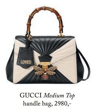 Aanbiedingen Gucci medium top handle bag - Gucci - Geldig van 05/09/2017 tot 31/12/2017 bij De Bijenkorf