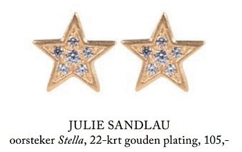 Aanbiedingen Julie sandlau oorsteker stella, gouden plating - Julie Sandlau - Geldig van 05/09/2017 tot 31/12/2017 bij De Bijenkorf