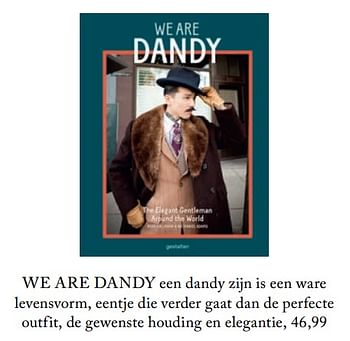 Aanbiedingen We are dandy - Huismerk - De Bijenkorf - Geldig van 05/09/2017 tot 31/12/2017 bij De Bijenkorf