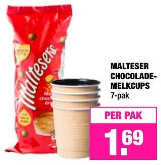 Aanbiedingen Malteser chocolademelkcups - Maltesers - Geldig van 23/10/2017 tot 05/11/2017 bij Big Bazar