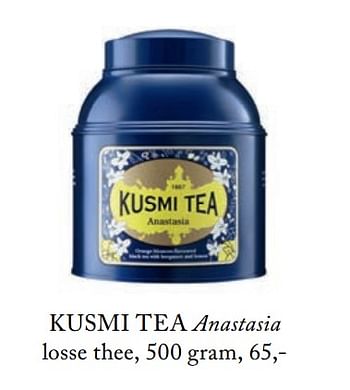 Aanbiedingen Anastasia losse thee - Kusmi - Geldig van 05/09/2017 tot 31/12/2017 bij De Bijenkorf