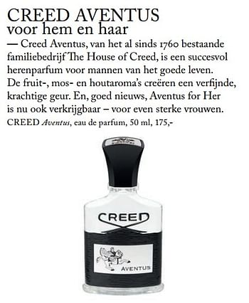 Aanbiedingen Creed aventus, eau de parfum - Creed - Geldig van 05/09/2017 tot 31/12/2017 bij De Bijenkorf