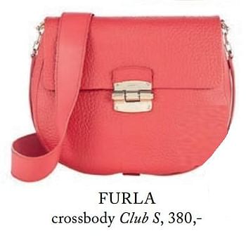 Aanbiedingen Crossbody club s, - Furla - Geldig van 05/09/2017 tot 31/12/2017 bij De Bijenkorf