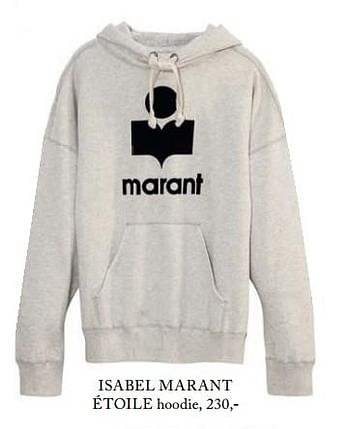 Aanbiedingen Hoodie - Isabel Marant Ã‰toile - Geldig van 05/09/2017 tot 31/12/2017 bij De Bijenkorf