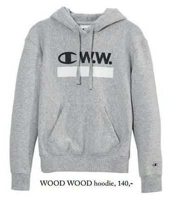 Aanbiedingen Hoodie - Wood Wood - Geldig van 05/09/2017 tot 31/12/2017 bij De Bijenkorf