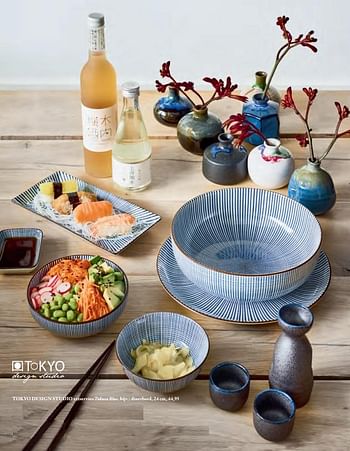 Aanbiedingen Tokyo design studio eetservies tokusa blue dinerbord - Tokyo Design - Geldig van 08/10/2017 tot 23/11/2017 bij De Bijenkorf