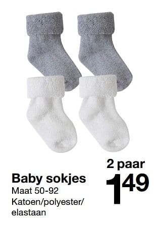 Aanbiedingen Baby sokjes - Huismerk - Zeeman  - Geldig van 28/10/2017 tot 11/11/2017 bij Zeeman