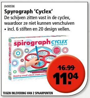 Aanbiedingen Spyrograph cyclex - Spirograph - Geldig van 19/10/2017 tot 01/11/2017 bij Marskramer