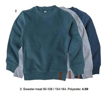 Aanbiedingen Sweater - Huismerk - Zeeman  - Geldig van 28/10/2017 tot 11/11/2017 bij Zeeman