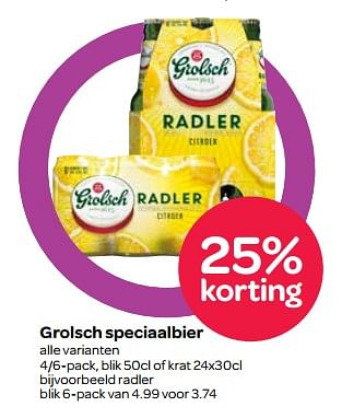 Aanbiedingen Grolsch speciaalbier - Grolsch - Geldig van 26/10/2017 tot 01/11/2017 bij Spar