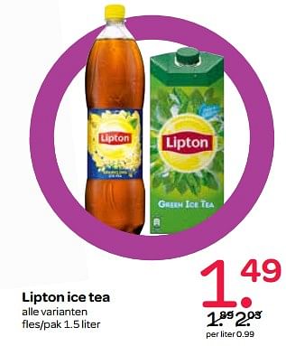 Aanbiedingen Lipton ice tea - Lipton - Geldig van 26/10/2017 tot 01/11/2017 bij Spar