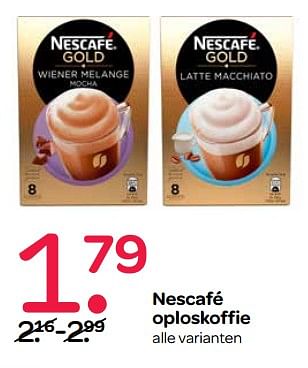 Aanbiedingen Nescafé oploskoffie - Nescafe - Geldig van 26/10/2017 tot 01/11/2017 bij Spar