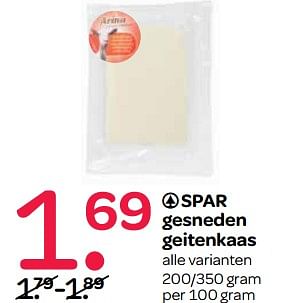 Aanbiedingen Spar gesneden geitenkaas - Spar - Geldig van 26/10/2017 tot 01/11/2017 bij Spar