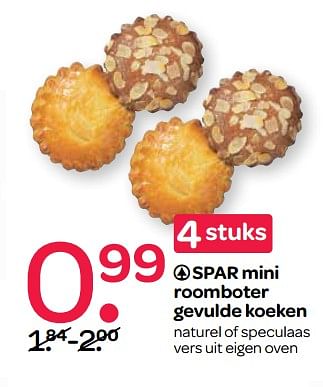 Aanbiedingen Spar mini roomboter gevulde koeken - Huismerk - Spar  - Geldig van 26/10/2017 tot 01/11/2017 bij Spar