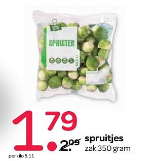 Aanbiedingen Spruitjes - Huismerk - Spar  - Geldig van 26/10/2017 tot 01/11/2017 bij Spar