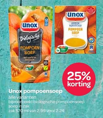 Aanbiedingen Unox pompoensoep - Unox - Geldig van 26/10/2017 tot 01/11/2017 bij Spar