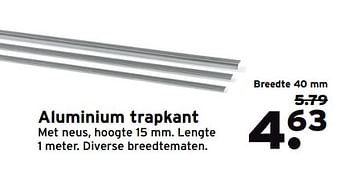 Aanbiedingen Aluminium trapkant - Huismerk - Gamma - Geldig van 23/10/2017 tot 05/11/2017 bij Gamma