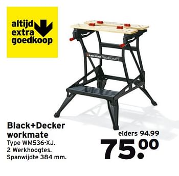 Aanbiedingen Black+decker workmate - Black &amp; Decker - Geldig van 23/10/2017 tot 05/11/2017 bij Gamma