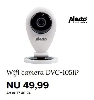 Aanbiedingen Wifi camera dvc-105ip - Alecto - Geldig van 23/10/2017 tot 05/11/2017 bij Kijkshop