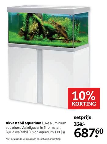 Aanbiedingen Akvastabil aquarium - Akvastabil - Geldig van 23/10/2017 tot 05/11/2017 bij Pets Place