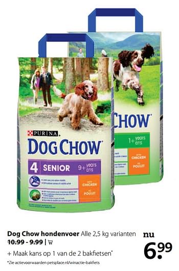 Aanbiedingen Dog chow hondenvoer - Purina - Geldig van 23/10/2017 tot 05/11/2017 bij Pets Place