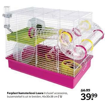 Aanbiedingen Ferplast hamsterkooi laura - Ferplast - Geldig van 23/10/2017 tot 05/11/2017 bij Pets Place
