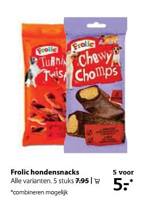 Aanbiedingen Frolic hondensnacks - Frolic - Geldig van 23/10/2017 tot 05/11/2017 bij Pets Place