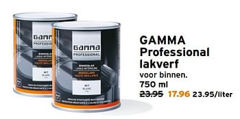 Aanbiedingen Gamma professional lakverf - Gamma - Geldig van 23/10/2017 tot 05/11/2017 bij Gamma