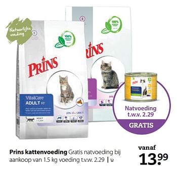 Aanbiedingen Prins kattenvoeding - Prins - Geldig van 23/10/2017 tot 05/11/2017 bij Pets Place
