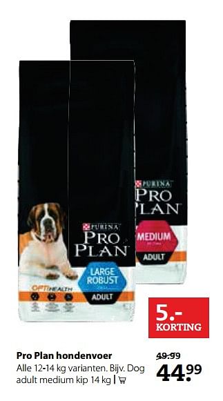 Aanbiedingen Pro plan hondenvoer - Purina - Geldig van 23/10/2017 tot 05/11/2017 bij Pets Place