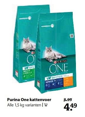 Aanbiedingen Purina one kattenvoer - Purina - Geldig van 23/10/2017 tot 05/11/2017 bij Pets Place