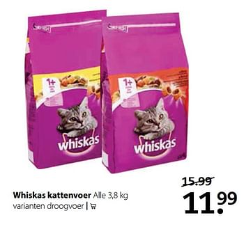 Aanbiedingen Whiskas kattenvoer - Whiskas - Geldig van 23/10/2017 tot 05/11/2017 bij Pets Place