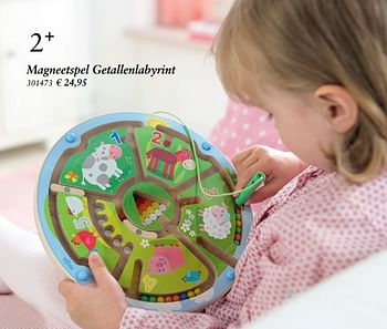 Aanbiedingen Magneetspel getallenlabyrint - Haba - Geldig van 27/10/2017 tot 06/12/2017 bij Multi Bazar