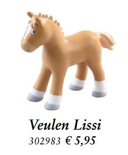 Aanbiedingen Veulen lissi - Haba - Geldig van 27/10/2017 tot 06/12/2017 bij Multi Bazar