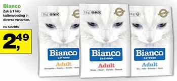 Aanbiedingen Bianco kattenvoeding - Bianco - Geldig van 23/10/2017 tot 05/11/2017 bij Jumper