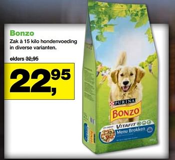 Aanbiedingen Bonzo hondenvoeding - Bonzo - Geldig van 23/10/2017 tot 05/11/2017 bij Jumper