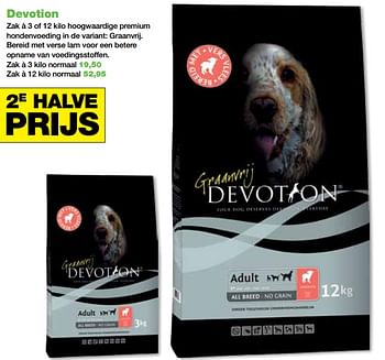 Aanbiedingen Devotion hondenvoeding - Devotion - Geldig van 23/10/2017 tot 05/11/2017 bij Jumper