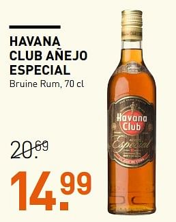 Aanbiedingen Havana club añejo especial bruine rum - Havana club - Geldig van 23/10/2017 tot 05/11/2017 bij Gall & Gall
