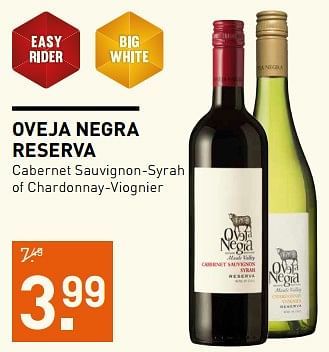 Aanbiedingen Oveja negra reserva - Rode wijnen - Geldig van 23/10/2017 tot 05/11/2017 bij Gall & Gall