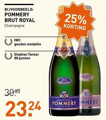 Aanbiedingen Pommery brut royal champagne - Pommery - Geldig van 23/10/2017 tot 05/11/2017 bij Gall & Gall