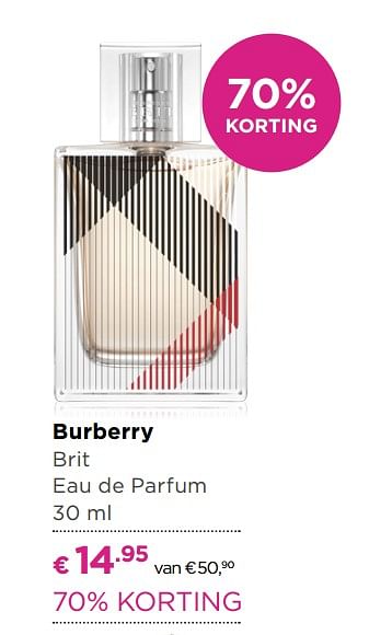 Aanbiedingen Burberry brit - Burberry - Geldig van 23/10/2017 tot 12/11/2017 bij Ici Paris XL
