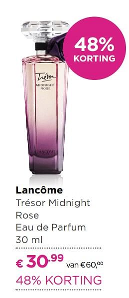 Aanbiedingen Lancôme trésor midnight rose - Lancome - Geldig van 23/10/2017 tot 12/11/2017 bij Ici Paris XL