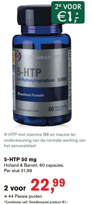 Aanbiedingen 5-htp 50 mg - Huismerk - Essenza - Geldig van 23/10/2017 tot 12/11/2017 bij Holland & Barrett